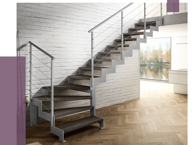 Г-образные лестницы под ключ в Белгороде от 37653 руб. | ПРОЛЁТ-Блг