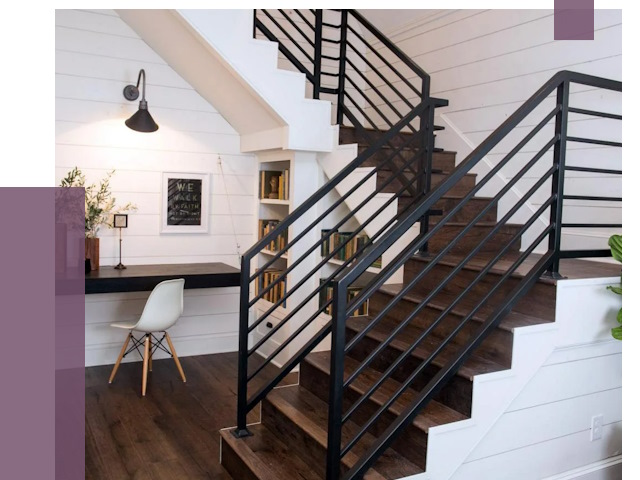 Перила для лестницы в доме в Белгороде от 7531 руб. — ПРОЛЁТ-Блг