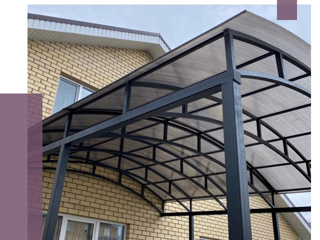 Монтаж козырьков в Белгороде от 11685 руб. | ПРОЛЁТ-Блг