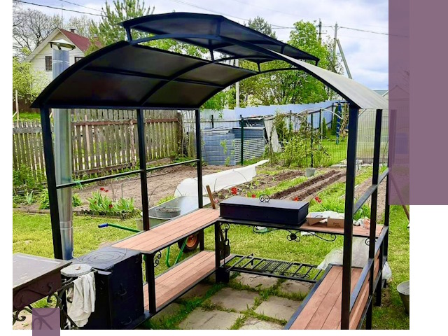 Навесы для барбекю в Белгороде: изготовление, монтаж и демонтаж