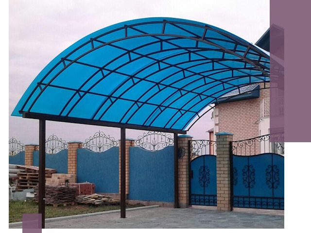 Арочные навесы под ключ в Белгороде — изготовление и монтаж