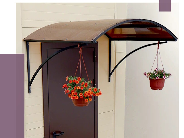 Козырьки над входом в Белгороде от 15061 руб.  | ПРОЛЁТ-Блг