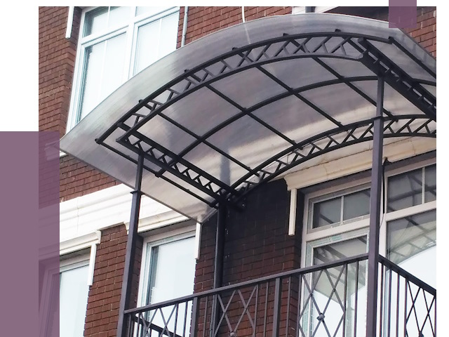 Козырьки над балконом в Белгороде от 8777 руб.  | ПРОЛЁТ-Блг