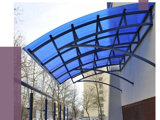 Козырьки из поликарбоната в Белгороде от 4363 руб. под ключ | ПРОЛЁТ-Блг