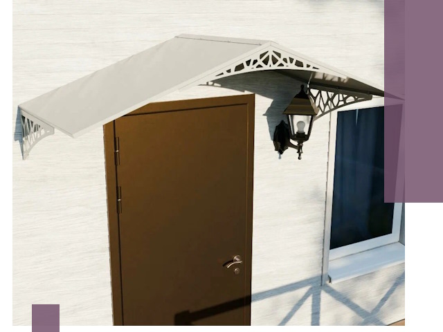 Металлические козырьки на входы и террасы в Белгороде