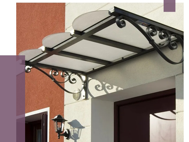 Односкатные козырьки в Белгороде от 8517 руб.  | ПРОЛЁТ-Блг