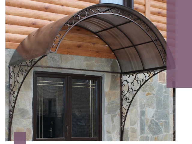 Арочные козырьки под ключ в Белгороде: изготовление и монтаж